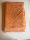 Orange cream Cheetah print Faux Fur