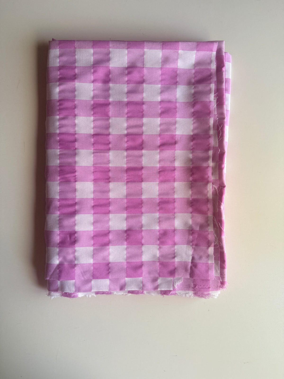 Large Pink classic Gingham Cotton