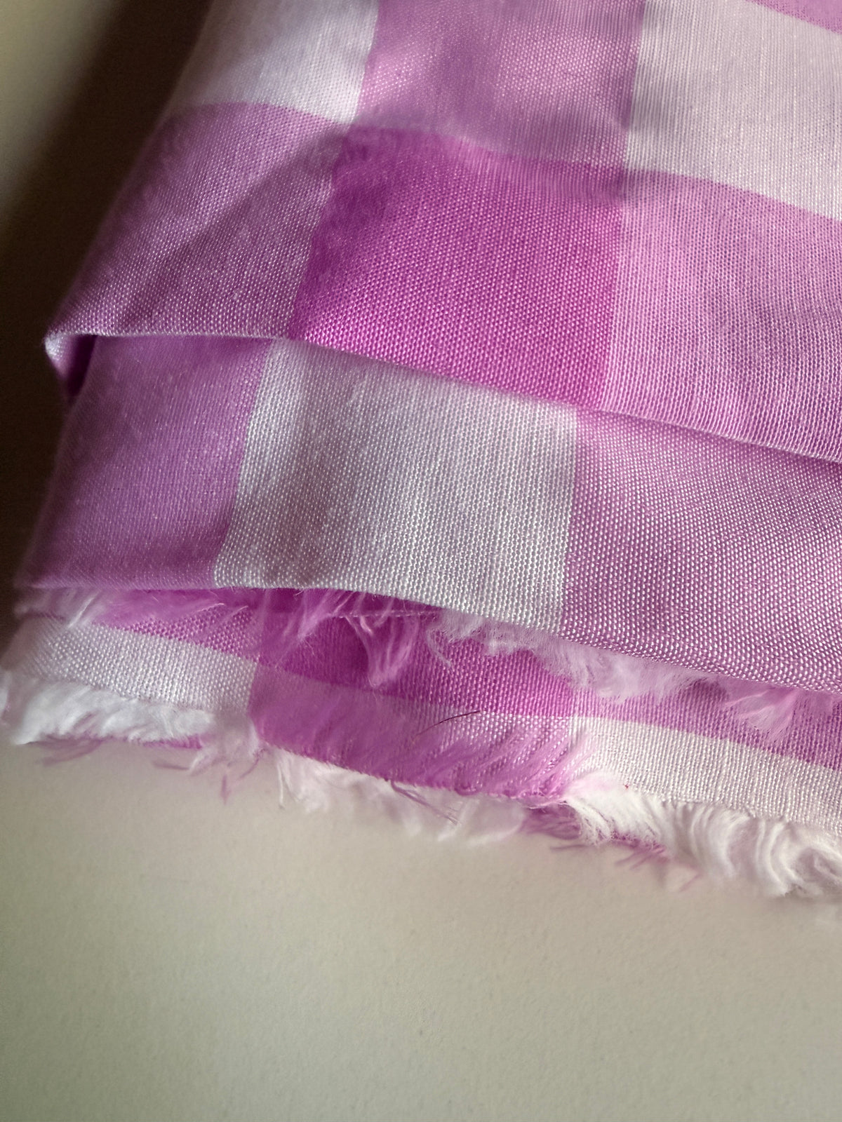 Large Pink classic Gingham Cotton