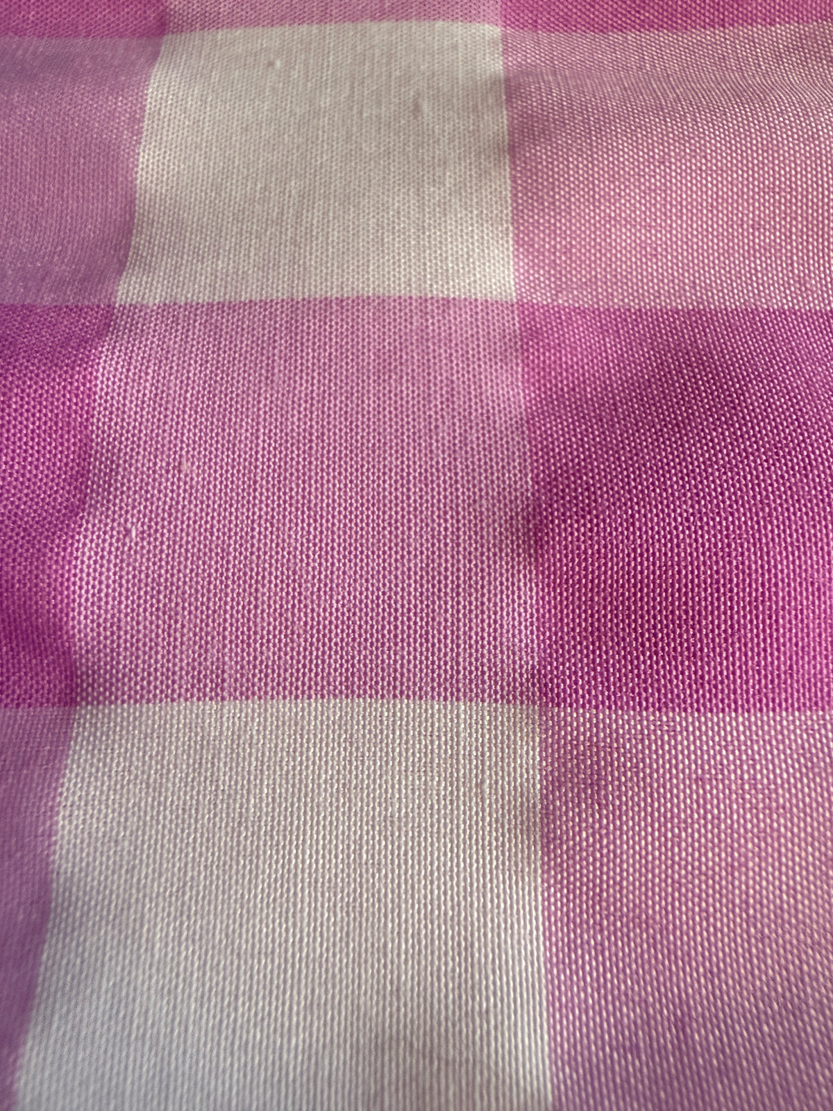 Large Pink classic Gingham Cotton