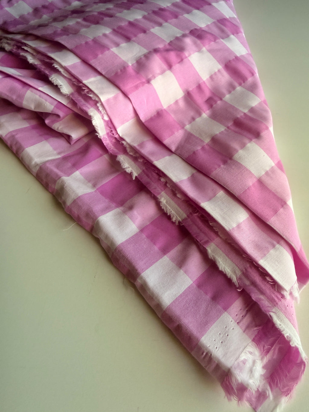 Large Pink classic Gingham Cotton