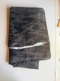 Dark grey camouflage print with 2-way stretch