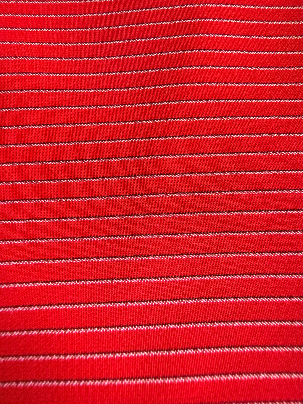 Peppermint Red, black and white Pinstripes