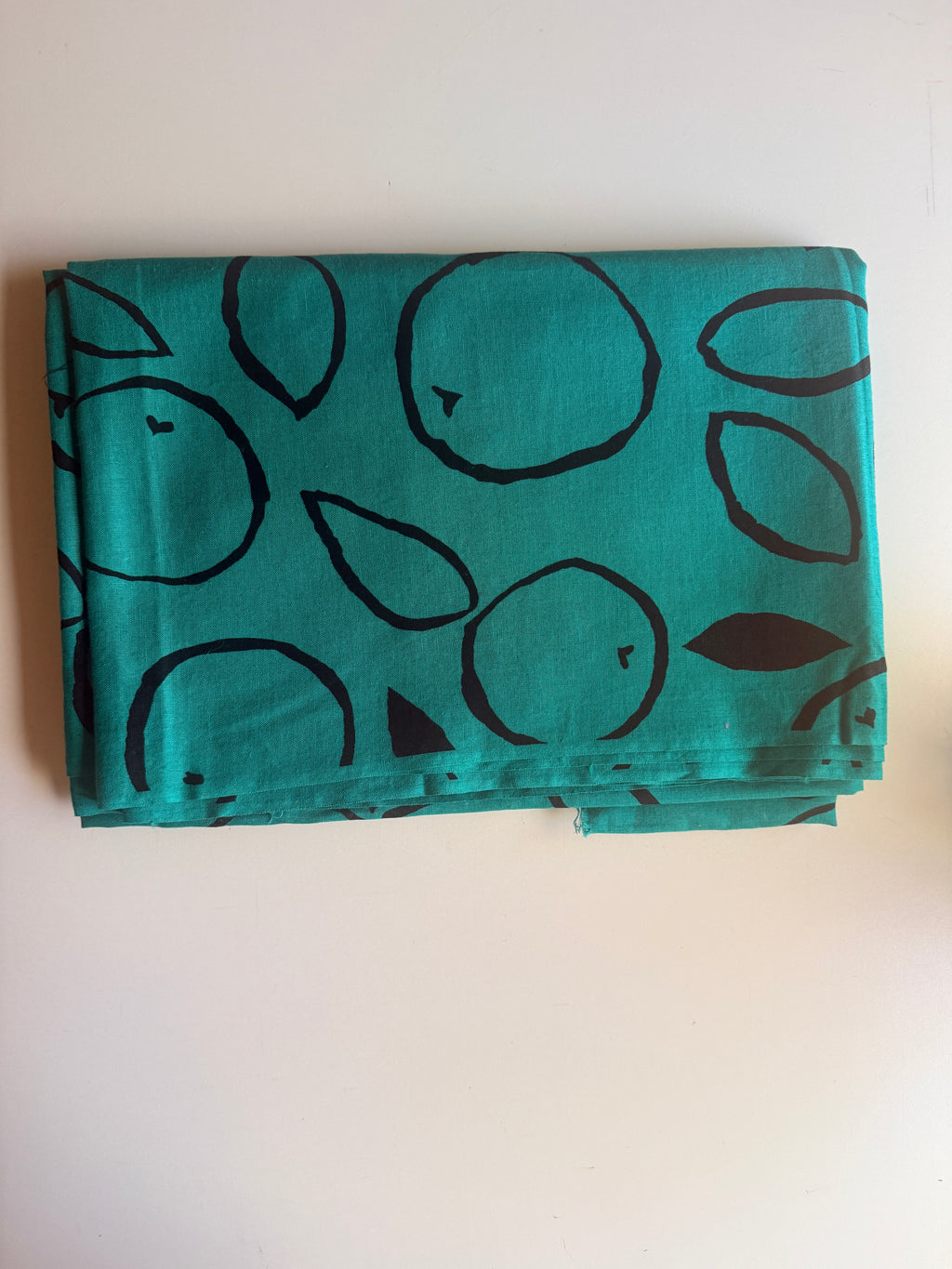 Large, muted fruit print Linen