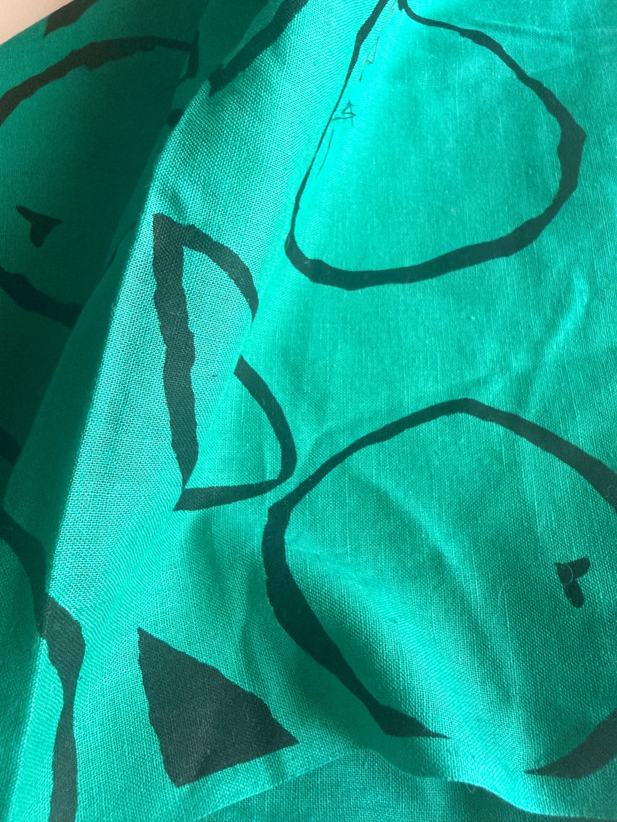 Large, muted fruit print Linen