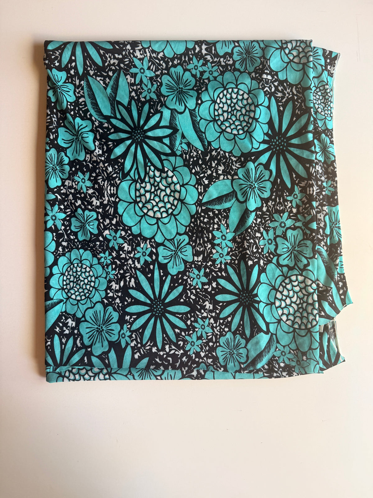 Dark Retro stylized flowers and leaves