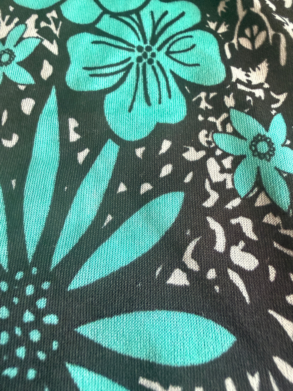 Dark Retro stylized flowers and leaves