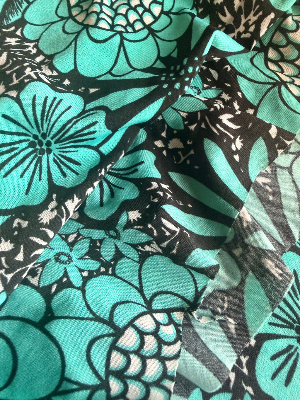 Dark Retro stylized flowers and leaves