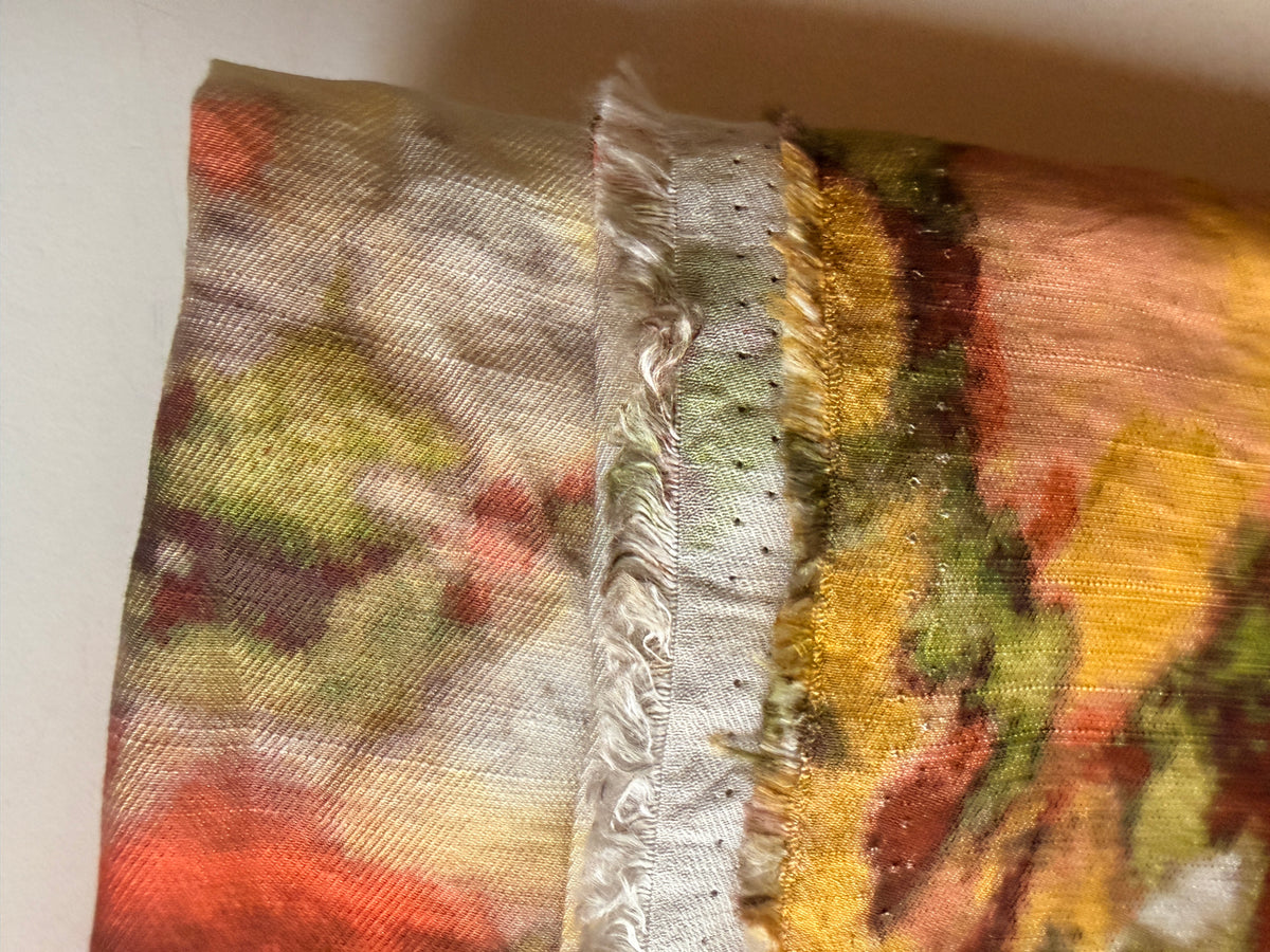 Lightweight Abstract Print Linen Fabric, 2-Yard Pre-Cut