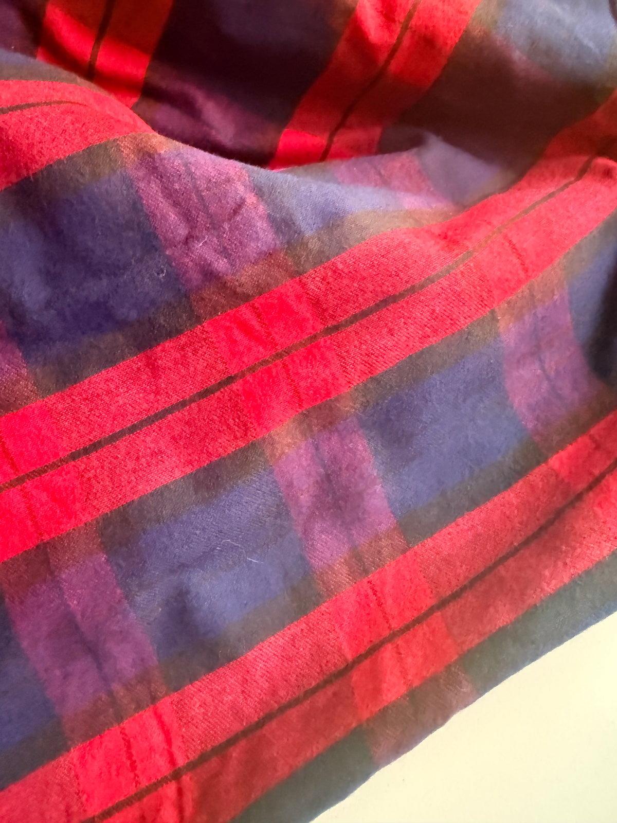 Red and Blue Plaid Flannel Light weight