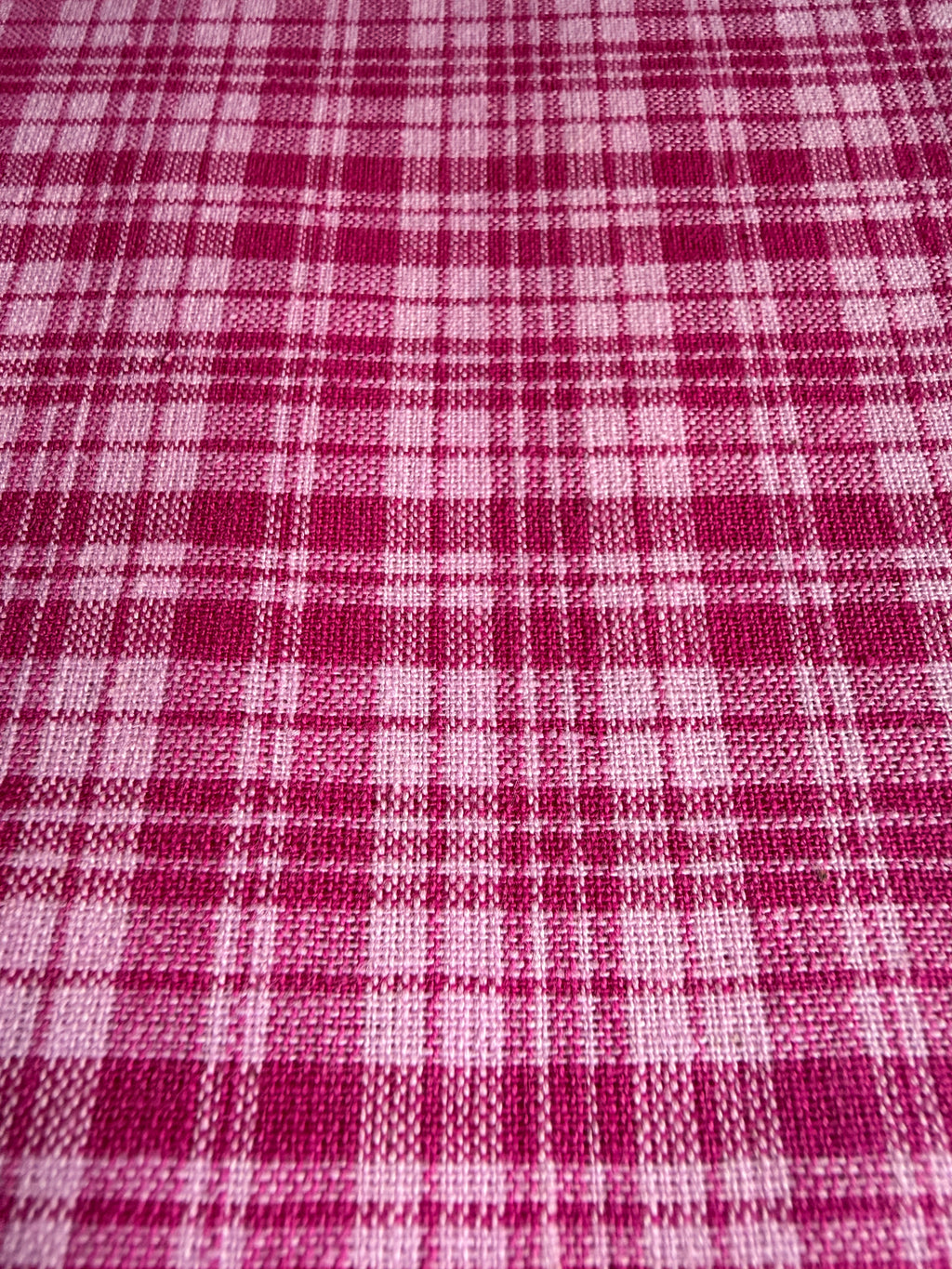 Pink on Pink plaid cotton