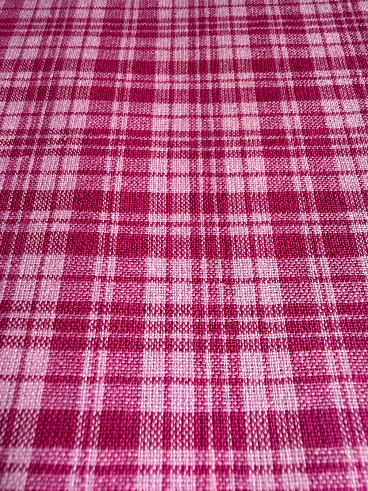 Pink on Pink plaid cotton