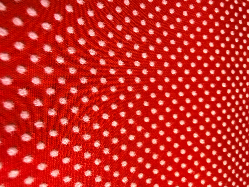 Mini* Inspired embossed Polka doted cotton fabric