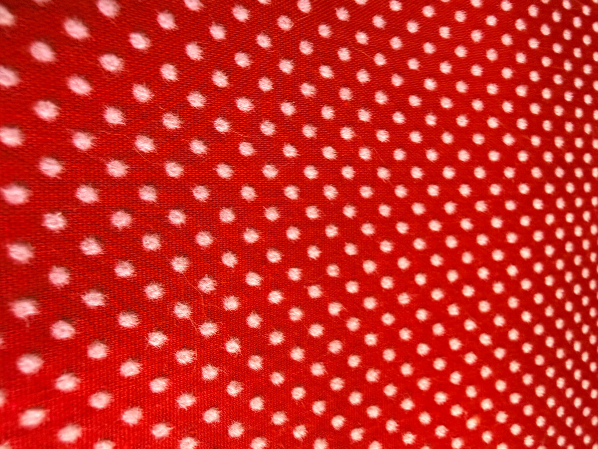 Mini* Inspired embossed Polka doted cotton fabric