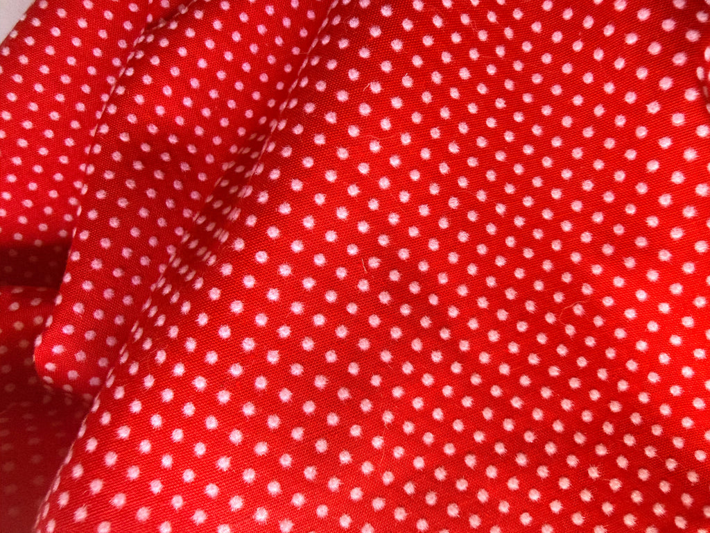 Mini* Inspired embossed Polka doted cotton fabric