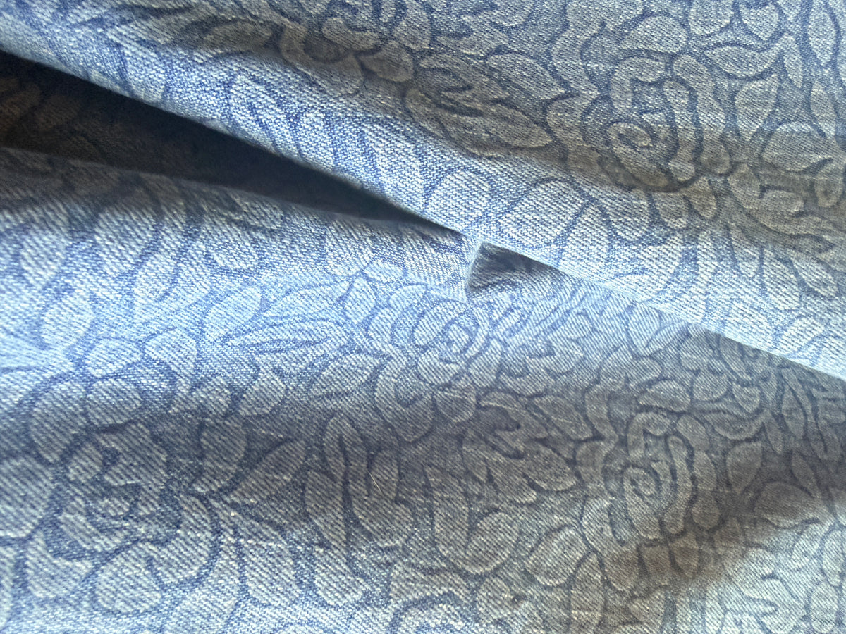Medium wash floral print Denim - Deadstock Joann's