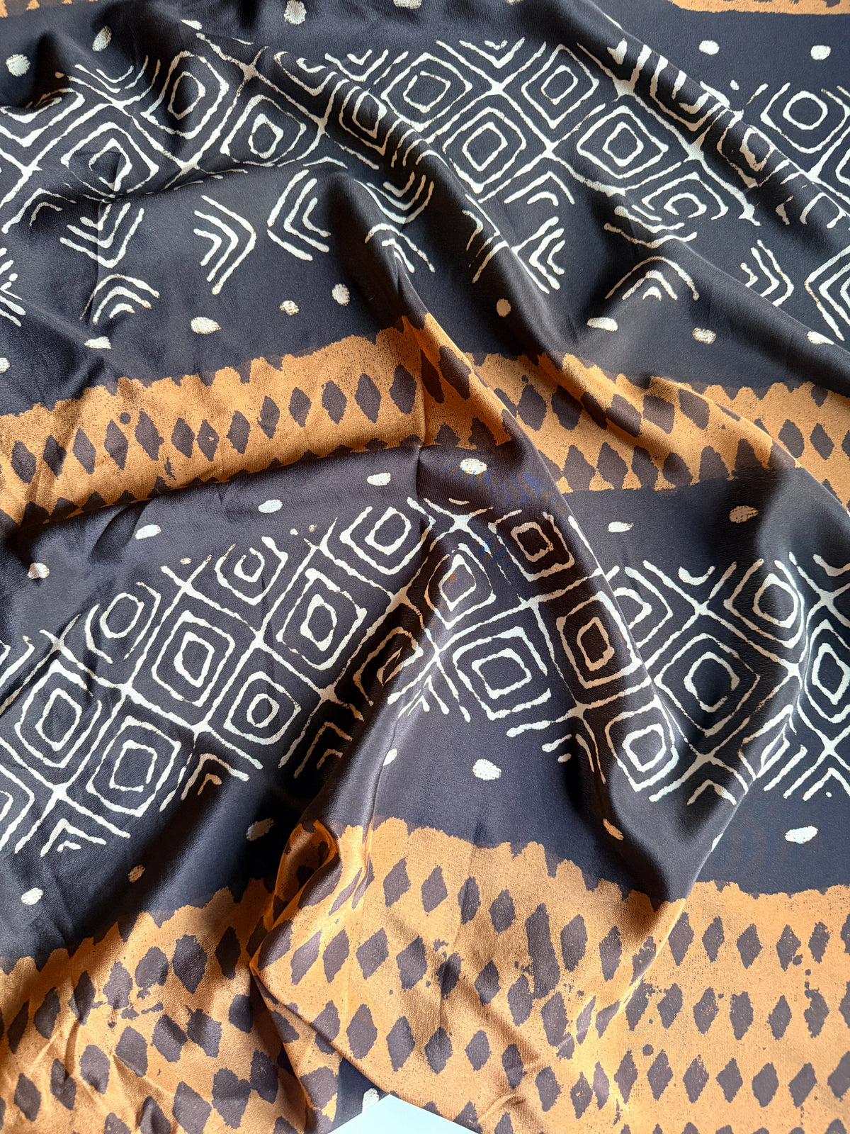 African-inspired printed silk - Deadstock