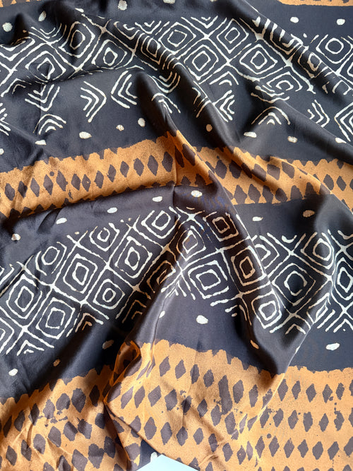 African-inspired printed silk - Deadstock